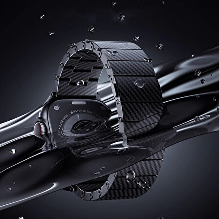 Apple Watch Uyumlu 38mm Zore KRD-90 600D Karbon Fiber Kordon 