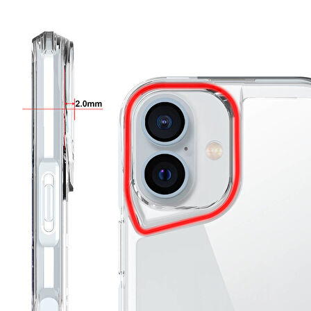 iPhone 16 Plus Kılıf T-Max Köşeleri Korumalı Kılıf