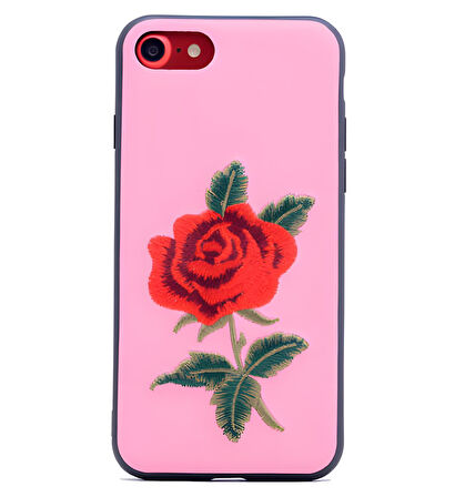 iPhone SE 2020 Kılıf Rose Gül Desenli Kılıf