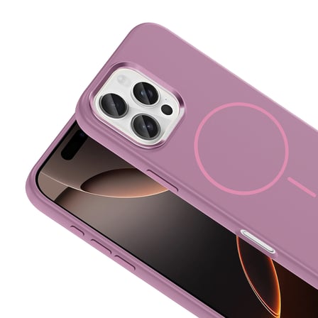 iPhone 16 Pro Kılıf M-Safe Şarj Özellikli Metal Kamera Çerçeveli Edi Silikon Kılıf