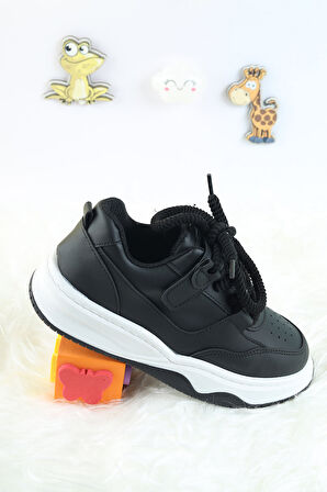 Unisex Çocuk Spor Ayakkabı Kuromi Spor Ayakkabı Özel Tasarım BaĞçıklı ve Cırtlı Çocuk Sneaker Spor