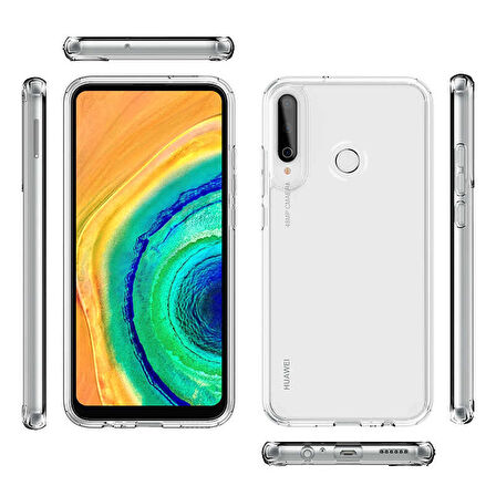 Huawei P40 Lite E Kılıf Zore Coss Şeffaf Sert Silikon Kılıf