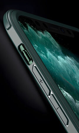 iPhone 13 Pro Kılıf Dor Silikon Temperli Cam Kapak