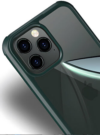iPhone 13 Pro Kılıf Dor Silikon Temperli Cam Kapak