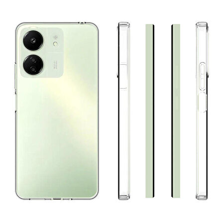 Xiaomi Poco C65 Kılıf Şeffaf İnce ve Esnek Süper Silikon Kılıf 