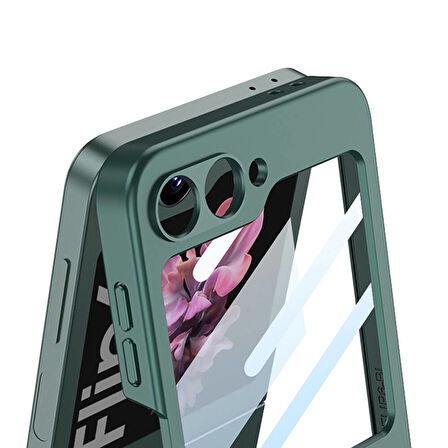 Galaxy Z Flip 6 Kılıf Z Harfli Yüzüklü Kıpta Kılıf