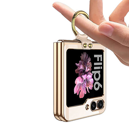 Galaxy Z Flip 6 Kılıf Yüzüklü Kıpta Kılıf