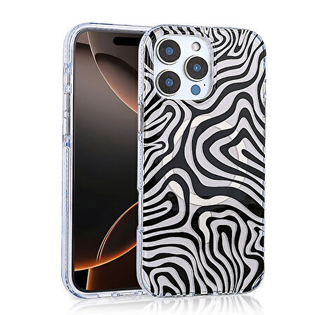 iPhone 14 Pro Max Kılıf Magsafe Şarj Özellikli Leopar Desenli Jago Kılıf