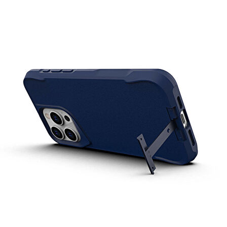 iPhone 15 Pro Kılıf Airbag Kenarlı T-Max Mat Standlı Kılıf