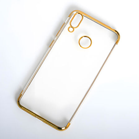 Huawei Honor 8C Kılıf Dört Köşeli Lazer Silikon Kılıf