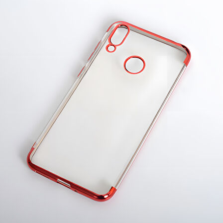 Huawei Honor 8C Kılıf Dört Köşeli Lazer Silikon Kılıf