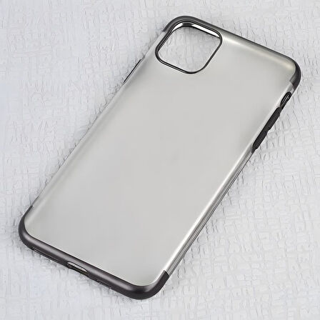 iPhone 11 Pro Max Kılıf Mat Dört Köşeli Lazer Silikon Kılıf