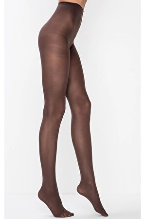 Kadın Kahverengi Micro 40 Kestane Külotlu Çorap