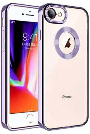 iPhone SE 2020 Kılıf Köşeleri Renkli Şeffaf Kamera Korumalı Silikon Luxury Kapak