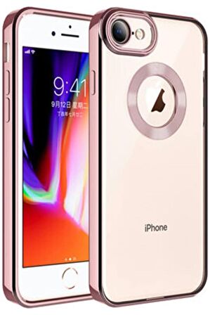 iPhone SE 2020 Kılıf Köşeleri Renkli Şeffaf Kamera Korumalı Silikon Luxury Kapak