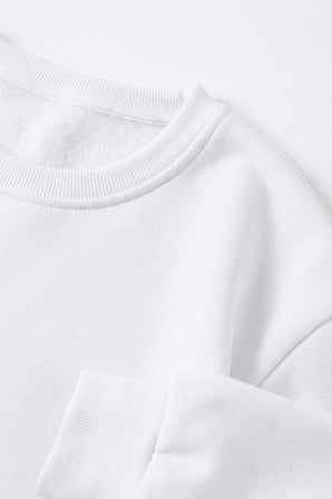 Unisex Teach Baskılı Bisiklet Yaka Sweatshirt