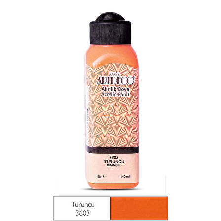 Artdeco Akrilik Boya 140 ml Turuncu - 4 adet