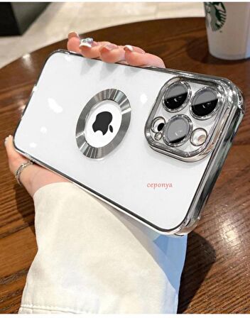 iPhone 13 Pro Max Kılıf Köşeleri Renkli Şeffaf Kamera Korumalı Silikon Luxury Kapak