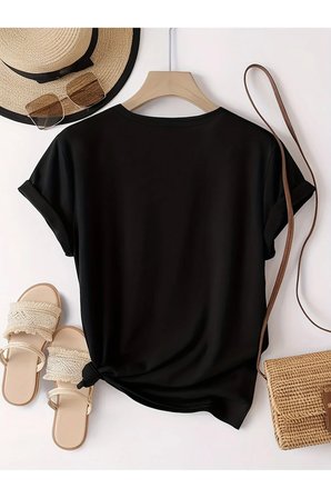Unisex Leopar Desenli Papatya Baskılı Tasarım Tshirt
