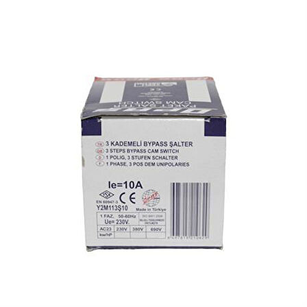 Opaş 1x10A 3 Kademeli Bypass Pako Şalteri