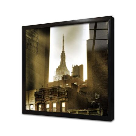 Gent Şehir Çerçeveli Cam Tablo