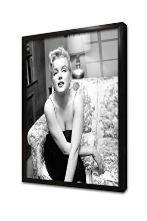 Marilyn Monroe Çerçeveli Cam Tablo