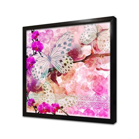 Kelebek Çerçeveli Cam Tablo