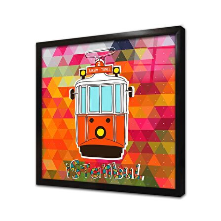 Tramvay Çerçeveli Cam Tablo