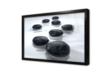 Spa Taşları Çerçeveli Cam Tablo
