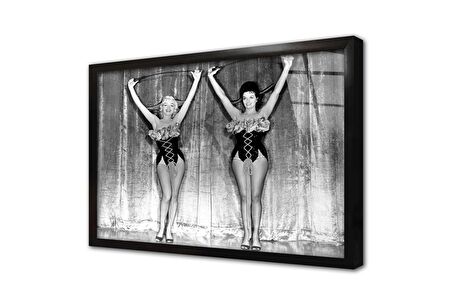 Siyah Beyaz Marilyn Monroe Çerçeveli Cam Tablo
