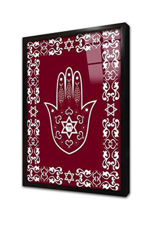 Hz Fatmanın Eli Çerçeveli Cam Tablo