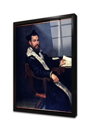 Bir Adam Çerçeveli Cam Tablo