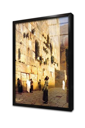 Ağlama Duvarı Jean Leon Gerome Çerçeveli Cam Tablo