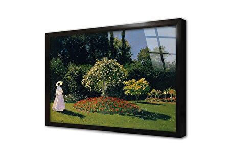 Women İn The Garden Çerçeveli Cam Tablo