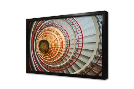 Merdivenler Çerçeveli Cam Tablo