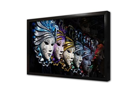 Maske Çerçeveli Cam Tablo