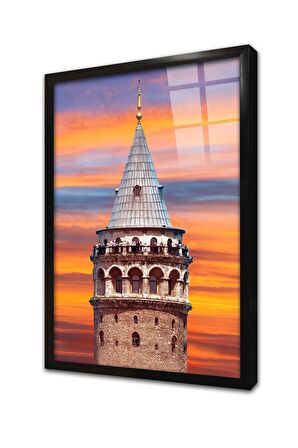 İstanbul Galata Kulesi Çerçeveli Cam Tablo