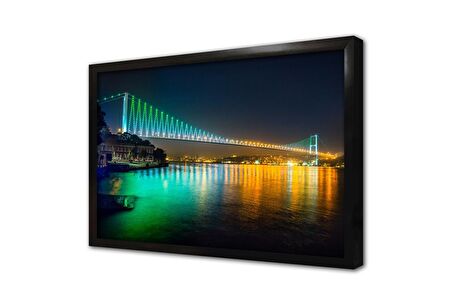 İstanbul Boğaz Köprüsü Çerçeveli Cam Tablo