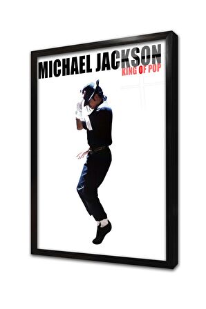 Michael Jackson Çerçeveli Cam Tablo