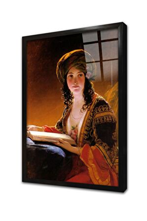 Oryantal Kadın Friedrich Von Amerling Çerçeveli Cam Tablo