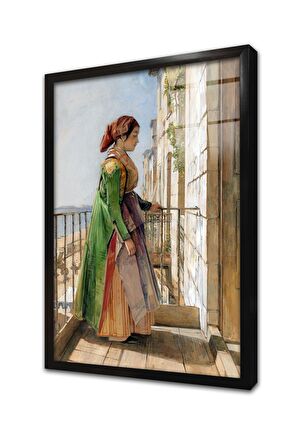 Kadın Çerçeveli Cam Tablo