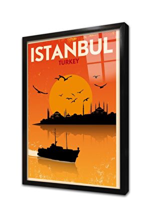 İstanbul Çerçeveli Cam Tablo