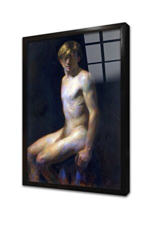 Sans Titre Çerçeveli Cam Tablo