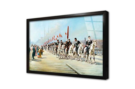 Osmanlı Kuşatması Sonrası Fatih Sultan Mehmed Çerçeveli Cam Tablo