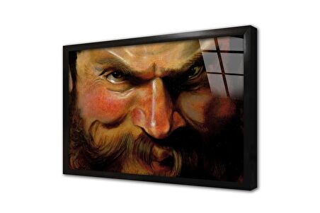 İki Satyr Rubens Çerçeveli Cam Tablo