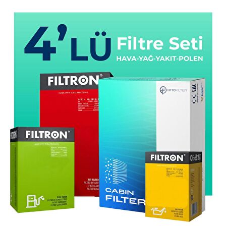 Filtron Renault Symbol 1.5 DCi Filtre Bakım Seti (2013-2019) 4 Lü