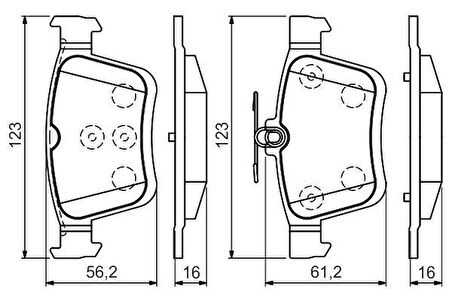 BOSCH Audi A3 Arka Fren Balatası (2012-2020)