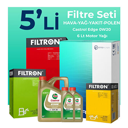 Filtron Ford Kuga 1.5 Dizel Manuel Filtre Bakım Seti Castrol Motor Yağlı (2019-2023) 5 Li