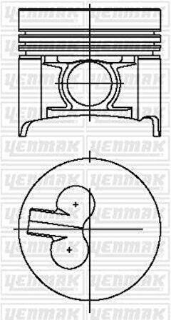 YENMAK Motor 31-04569 STD Piston + Segman Nissan D22 2.7 Td27 96MM