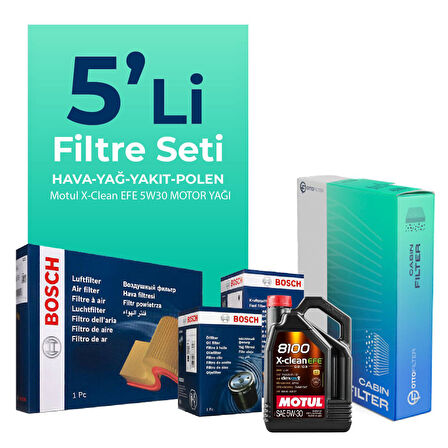 Bosch BMW 3.20 Dizel Filtre Bakım Seti Motul Motor Yağlı (2005-2010) 5 Li